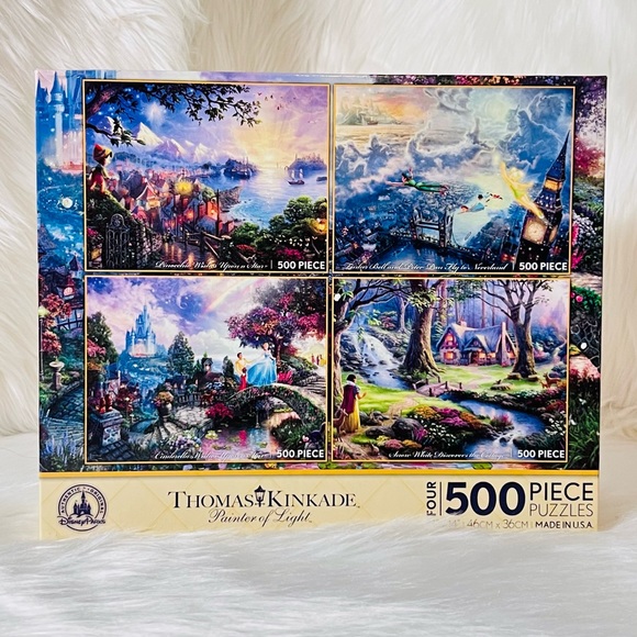 Disney Thomas Kinkade 4 in 1 Puzzle Set - Picture 7 of 16